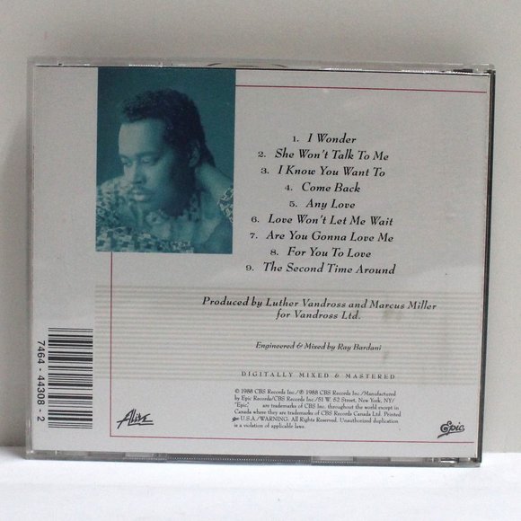 2 Luther Vandross CDs - Power of Love & Any Love - 19 Total Songs or Titles - Picture 9 of 13
